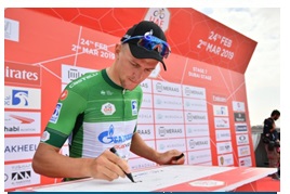 Студент академии Степан Курьянов победил в классификации промежуточных финишей на «Туре ОАЭ»